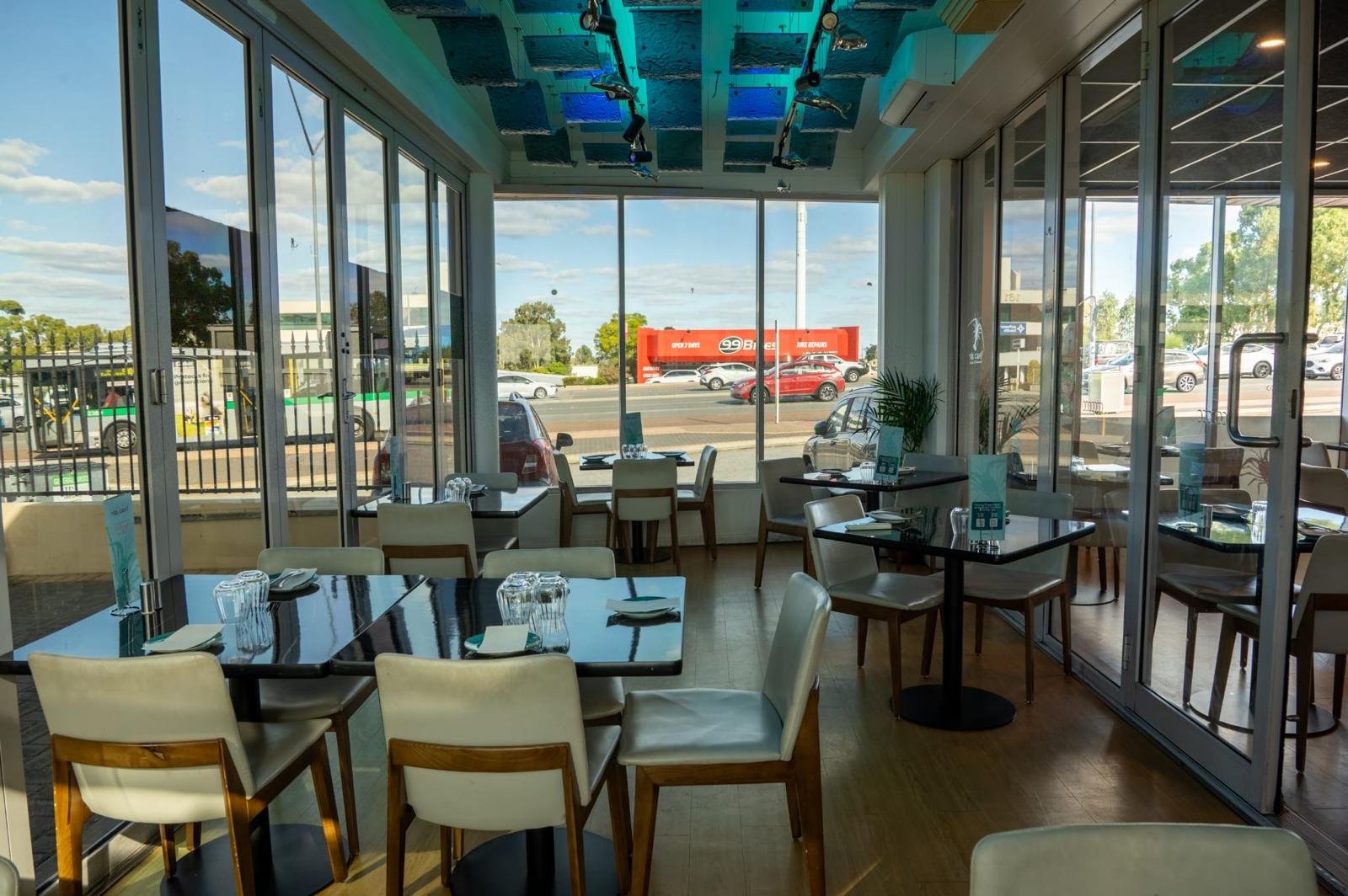 Birthday celebration setting at The Cray Seafood & Grill Belmont