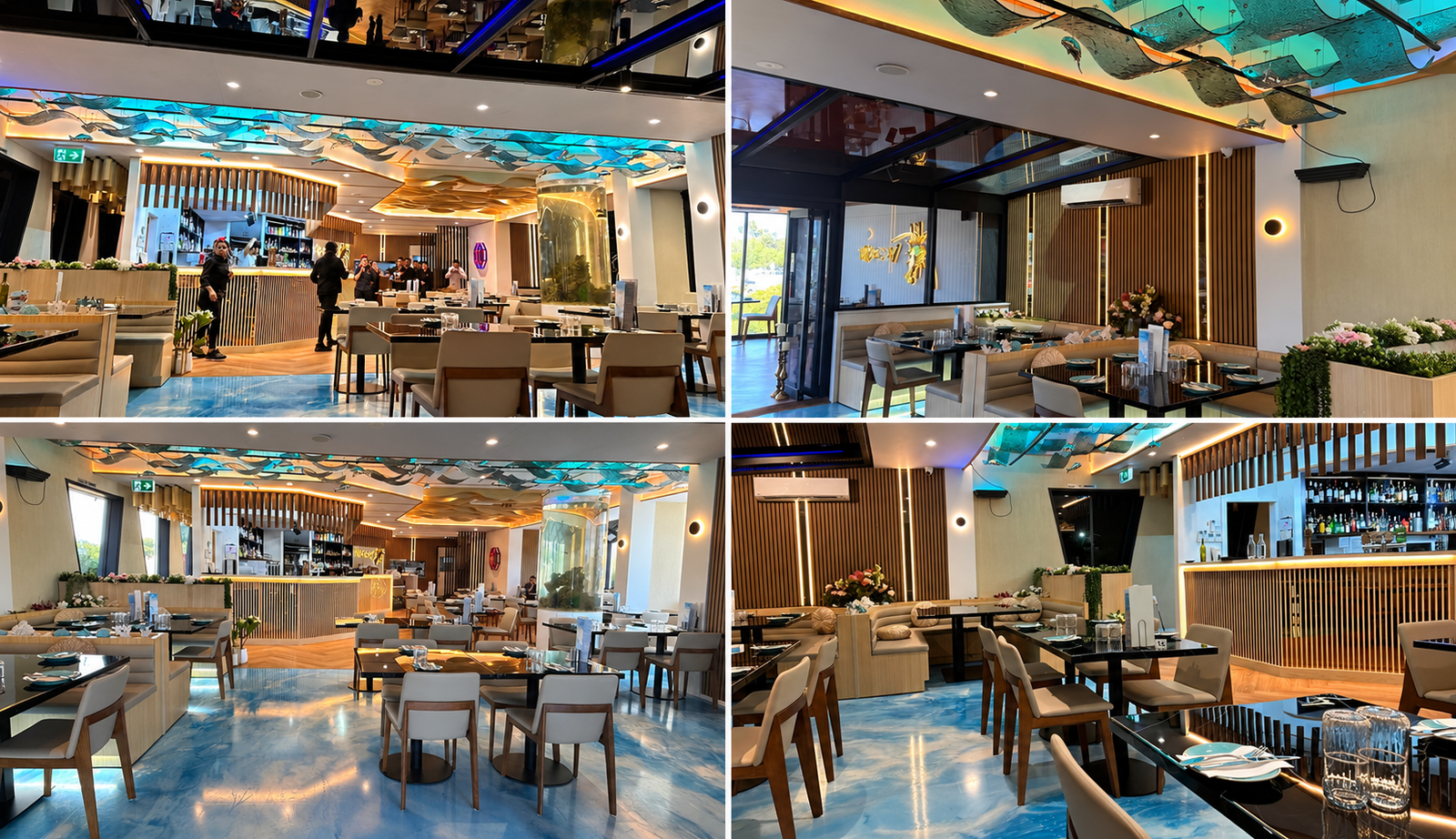 Wedding event dining setting at The Cray Seafood & Grill Innaloo