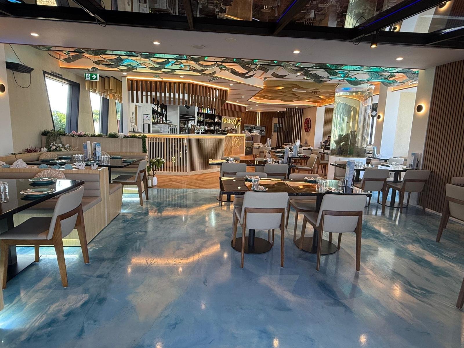 Corporate event dining setting at The Cray Seafood & Grill Innaloo