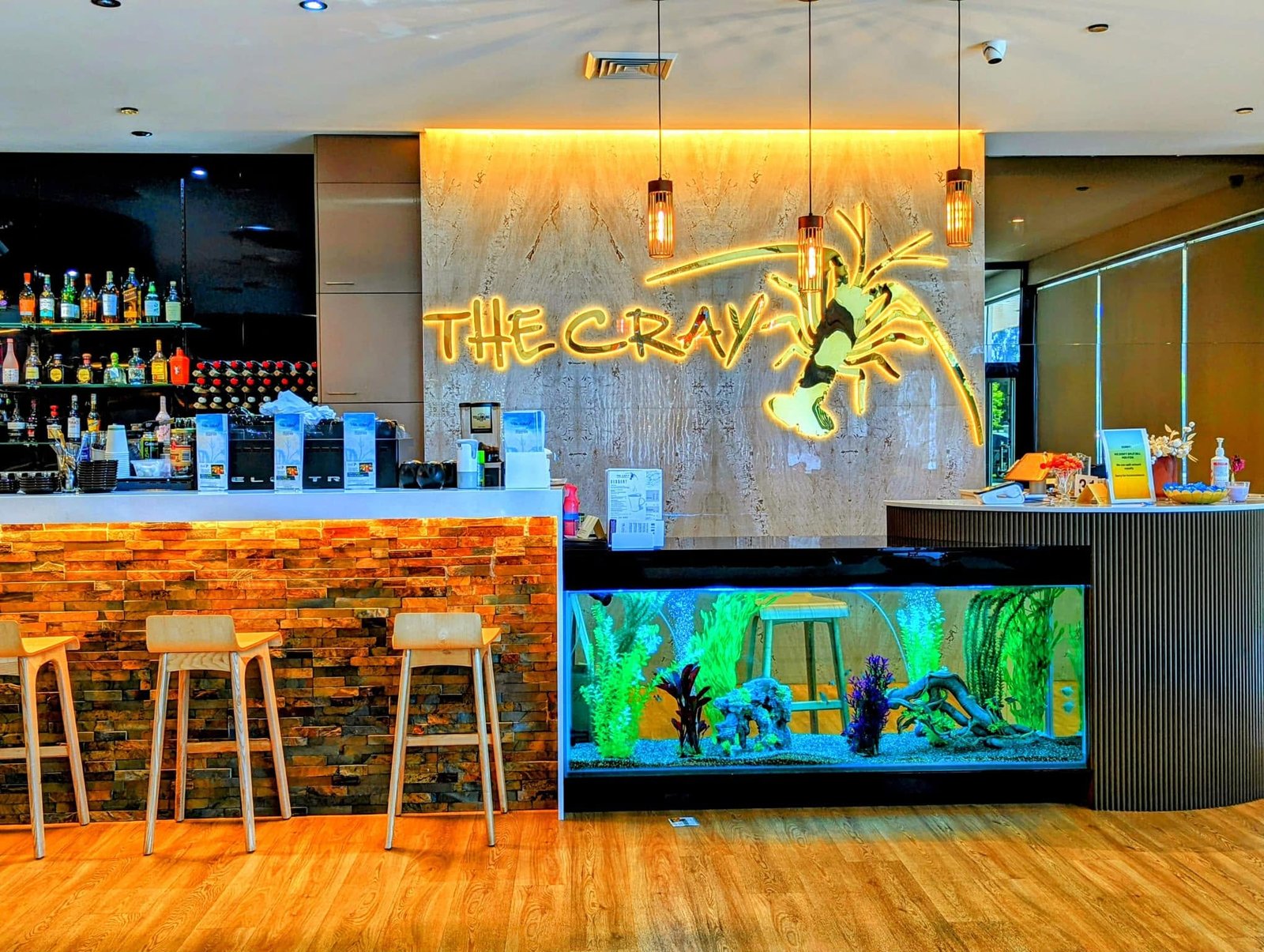 Elegant wedding and event dining atmosphere at The Cray Seafood & Grill Rockingham
