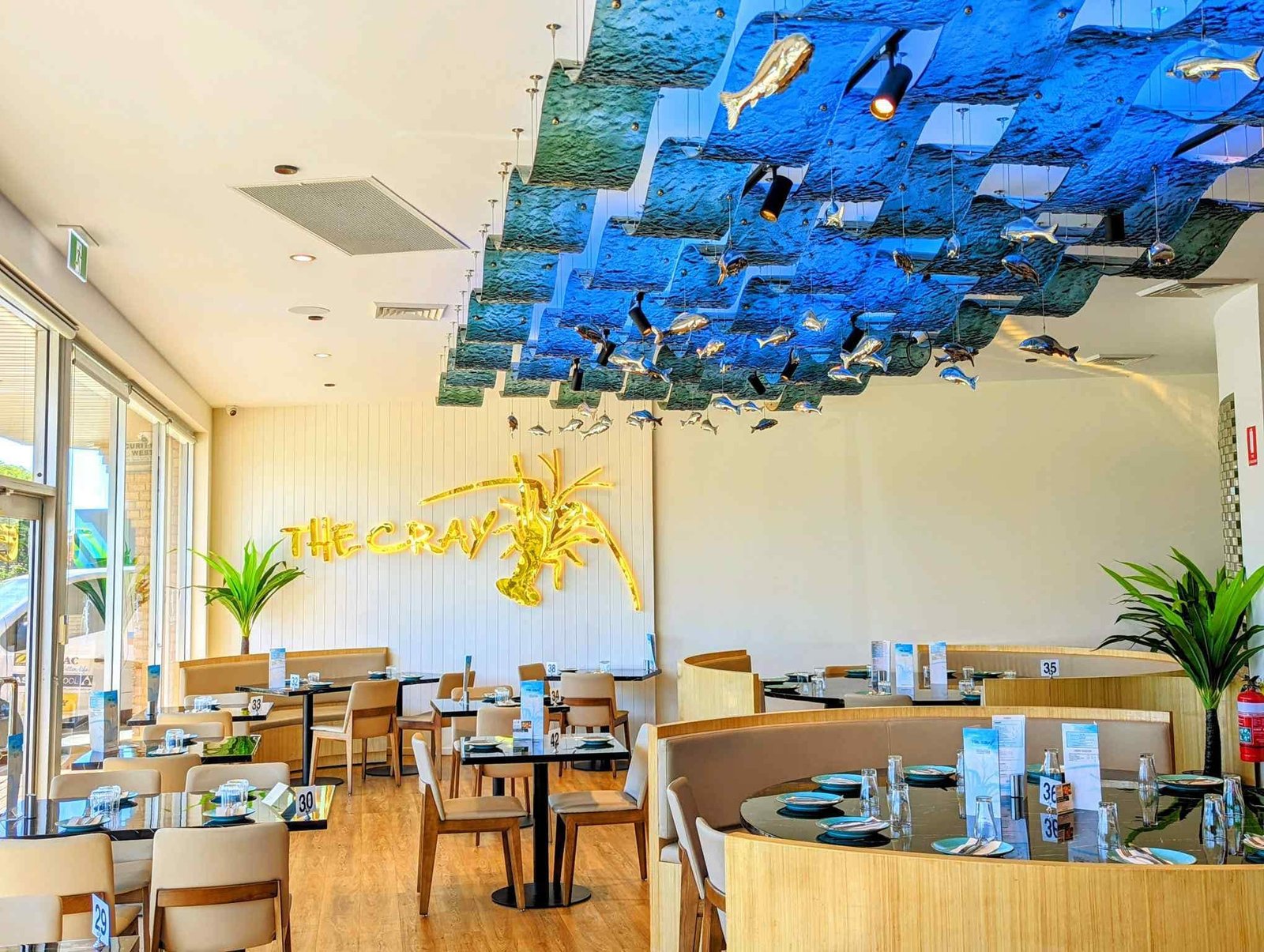 Corporate event dining setting at The Cray Seafood & Grill Rockingham