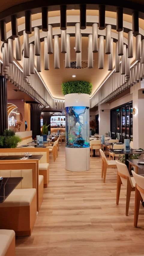 Corporate event dining setting at The Cray Seafood & Grill Mandurah